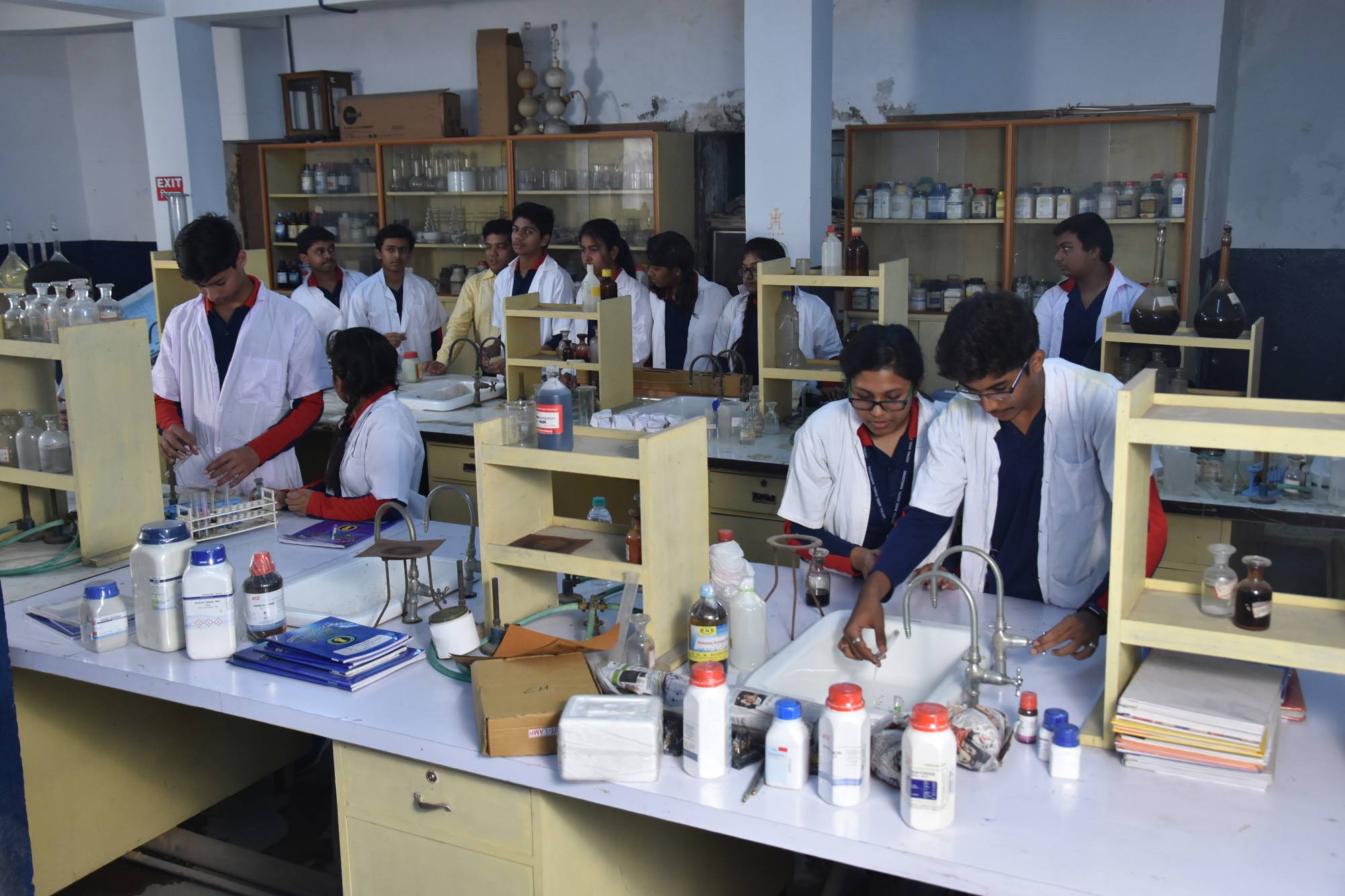 Science laboratory at EMRS Ananthagiri used for practical work by Classes VI to XII